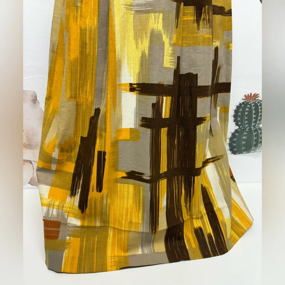 TABITHA Anthropologie Brushstroke Print Sheath Dress - Picture 6 of 15